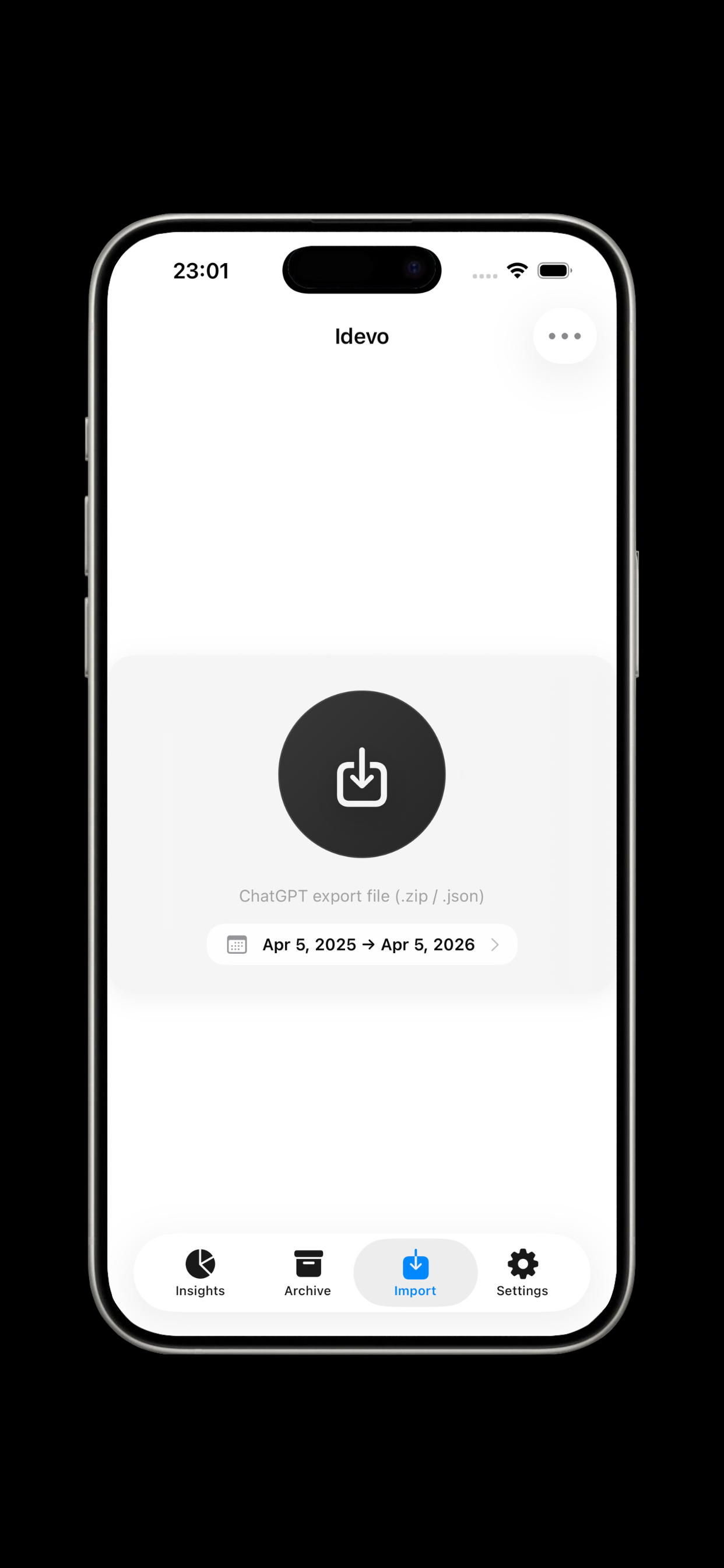 Import — bring your AI conversations into your archive